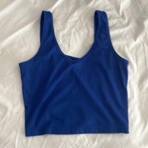 Women’s dark blue, tank top, ribbed size medium